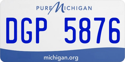 MI license plate DGP5876