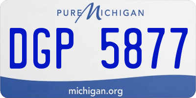 MI license plate DGP5877