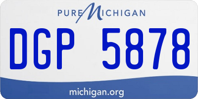 MI license plate DGP5878