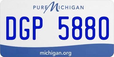 MI license plate DGP5880