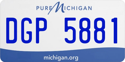 MI license plate DGP5881