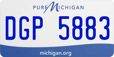 MI license plate DGP5883