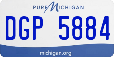 MI license plate DGP5884