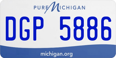 MI license plate DGP5886