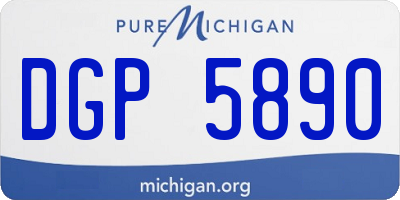 MI license plate DGP5890
