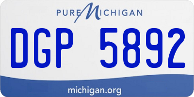MI license plate DGP5892