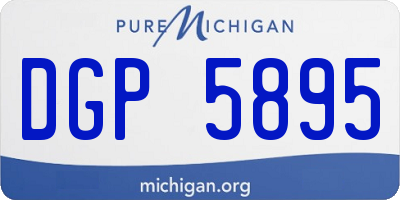 MI license plate DGP5895