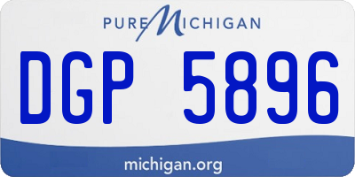 MI license plate DGP5896