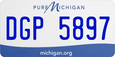 MI license plate DGP5897