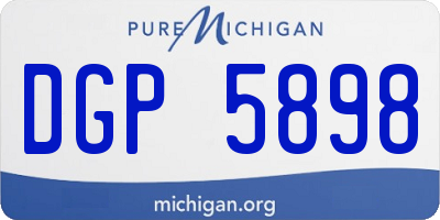 MI license plate DGP5898