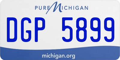 MI license plate DGP5899