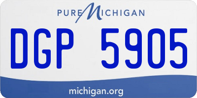 MI license plate DGP5905