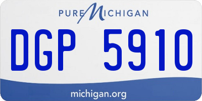 MI license plate DGP5910