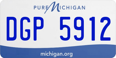 MI license plate DGP5912