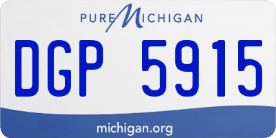 MI license plate DGP5915