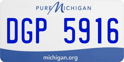 MI license plate DGP5916