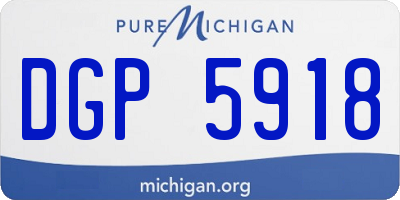 MI license plate DGP5918