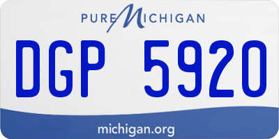 MI license plate DGP5920