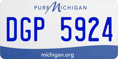 MI license plate DGP5924
