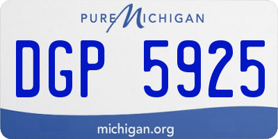 MI license plate DGP5925
