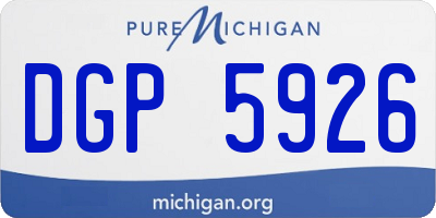 MI license plate DGP5926