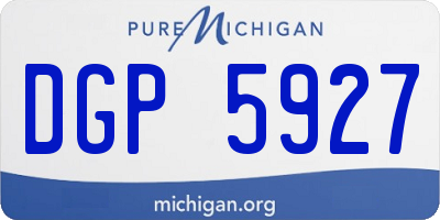 MI license plate DGP5927