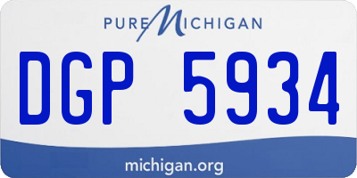MI license plate DGP5934