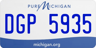 MI license plate DGP5935