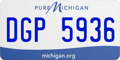 MI license plate DGP5936