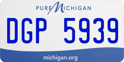 MI license plate DGP5939
