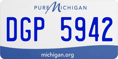 MI license plate DGP5942