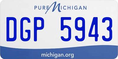 MI license plate DGP5943