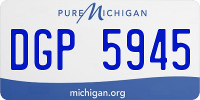 MI license plate DGP5945