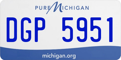 MI license plate DGP5951
