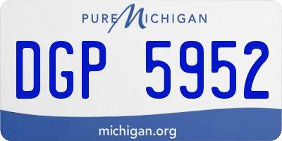 MI license plate DGP5952