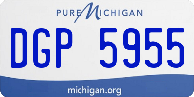 MI license plate DGP5955