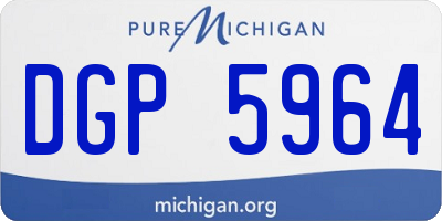 MI license plate DGP5964