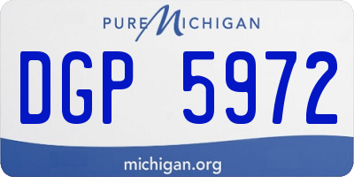 MI license plate DGP5972