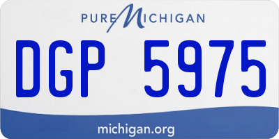 MI license plate DGP5975
