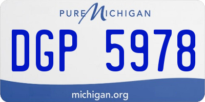 MI license plate DGP5978