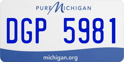 MI license plate DGP5981