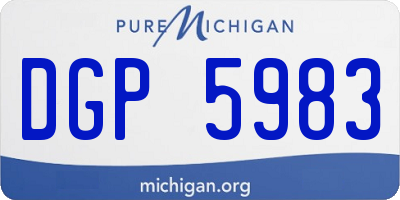 MI license plate DGP5983