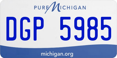 MI license plate DGP5985