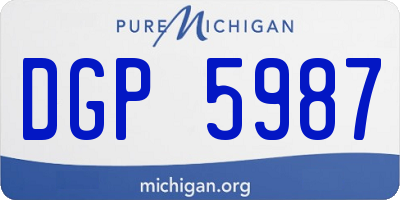 MI license plate DGP5987
