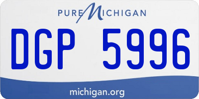 MI license plate DGP5996