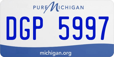 MI license plate DGP5997