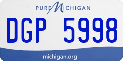 MI license plate DGP5998