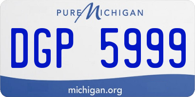 MI license plate DGP5999