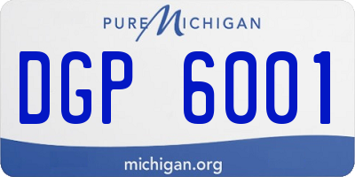 MI license plate DGP6001