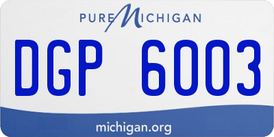 MI license plate DGP6003